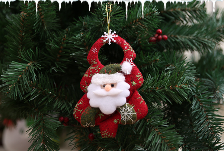 New Christmas decorations Christmas tree pendant Christmas non-woven pendant three-dimensional Santa Claus pendant_autovado.com