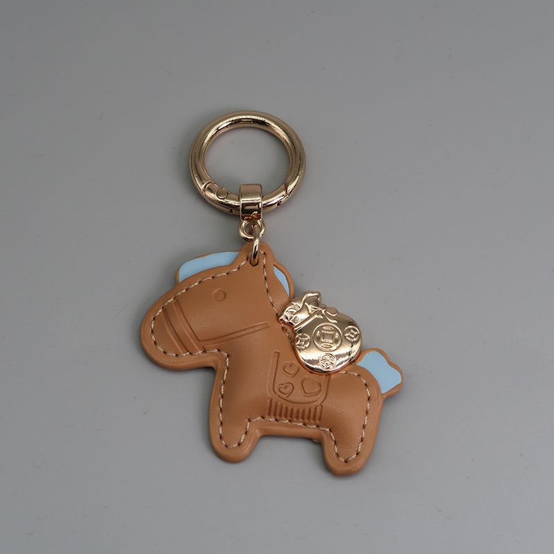 Immediately Get Rich Bracelet Keychain Leather Cartoon Pony Pendant Couple Bag Net Celebrity Car Keychain_autovado.com