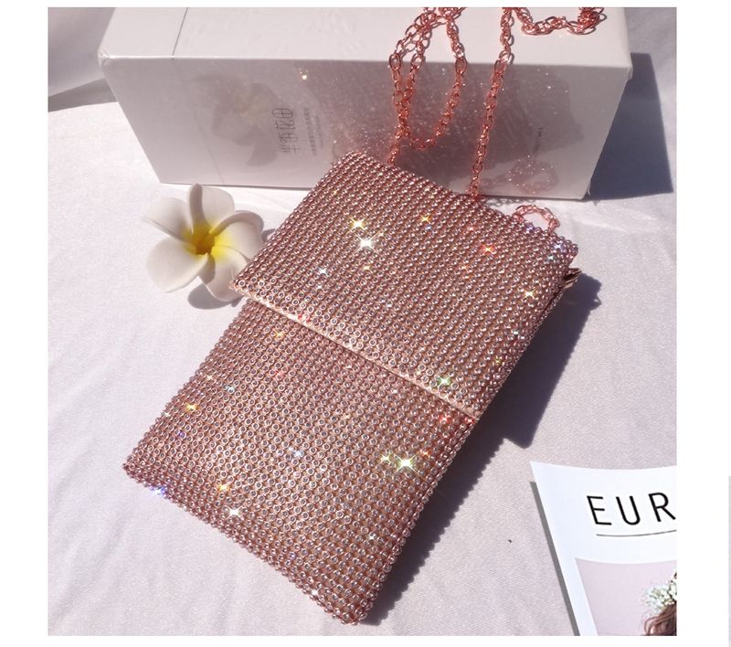 Evening Bags Diamond-encrusted Mobile Phone Bag Women's Crossbody Bag Chain Shoulder Bag Advanced Sense Vertical Evening Small Bag_autovado.com