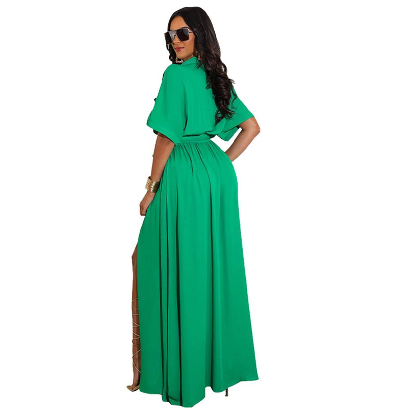 Women's fashion casual shirt with waistband, solid color, loose fitting large shirt and dress_autovado.com