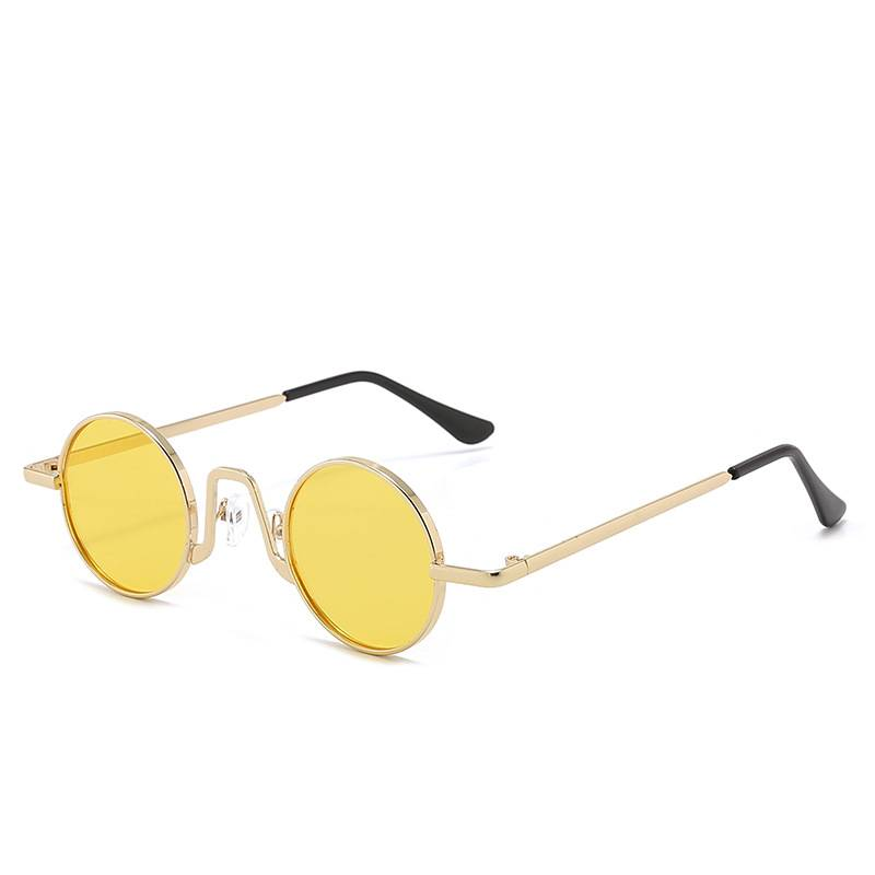 Unisex Prince Mirror Steampunk Retro Small Round Sunglasses Small Frame Sunglasses Glasses_autovado.com