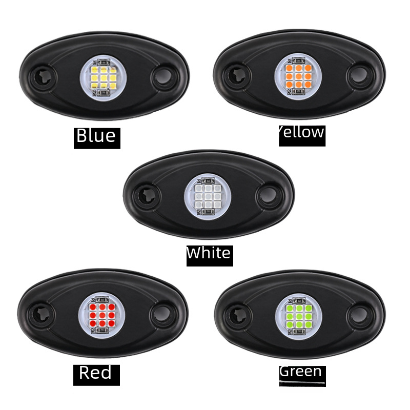 Car chassis light aluminum alloy off-road tank light LED9 light multi-color chassis modification light_autovado.com