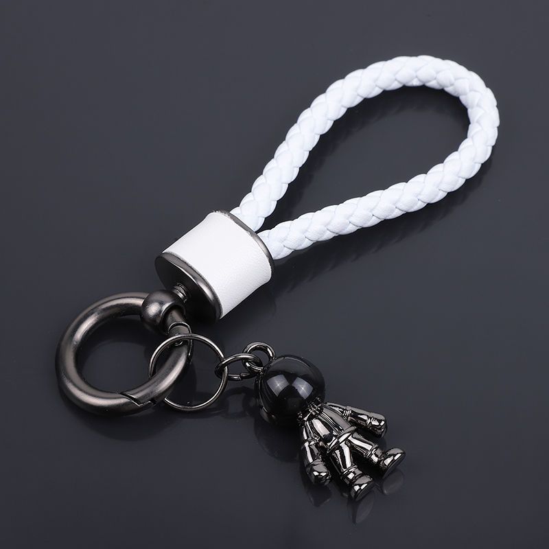 Car Key Chain Pendant Women's Men's High End Personality Creative Braided Leather Car Key Chain Cute Ins Internet Celebrity_autovado.com