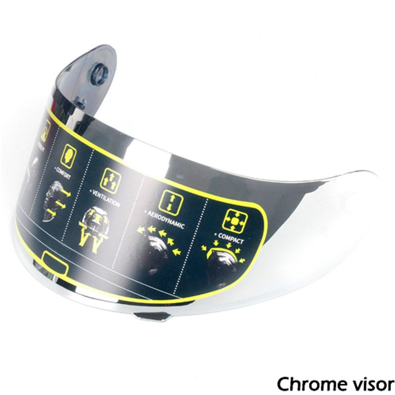 0700E Full Face Helmet Visor - Anti-Fog, High Clarity, UV Protection (Smoke, Tinted, Clear Options) With Rear Spoiler (Black/Clear)_autovado.com
