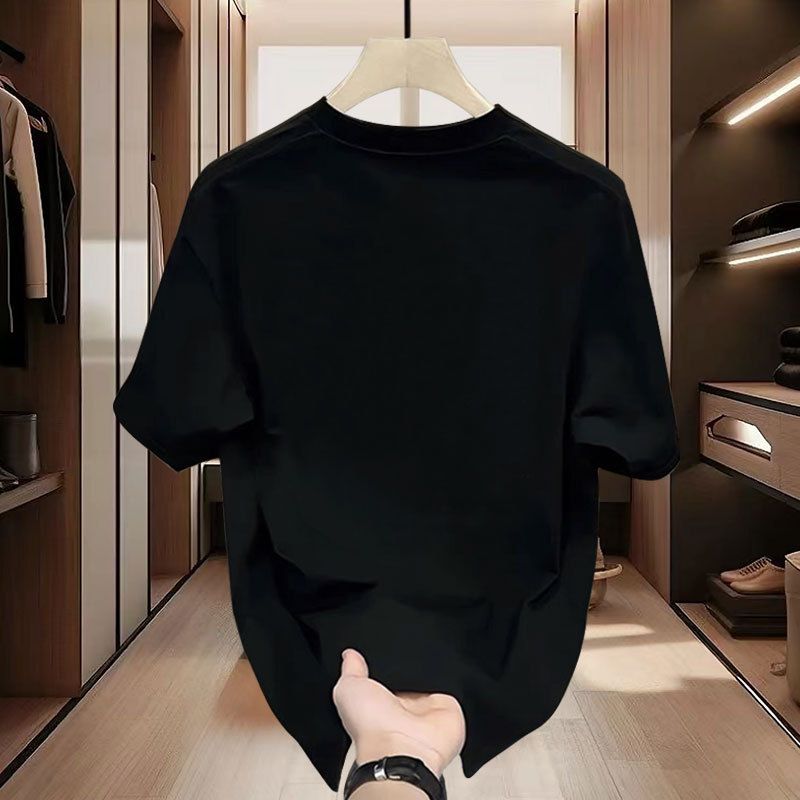 Men's Clothing 【High-quality men's clothing】 Vintage creative printed short-sleeved T-shirt ins retro half-sleeved T-shirt_autovado.com