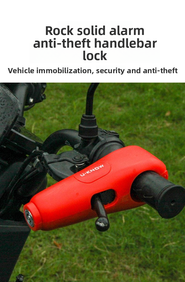 Electric Bike Front Brake Anti-Theft Alarm Motorcycle Fixed Portable Throttle Handlebar Lock Riding Gear_autovado.com