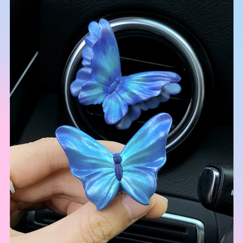 High grade butterfly air outlet decoration car aromatherapy car perfume fragrance flower diffuser stone car interior decoration_autovado.com
