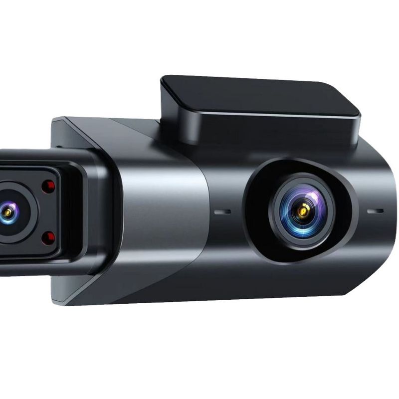 Driving recorder HD 1080P with WiFi with display three-recording three-lens car front car rear reversing image_autovado.com