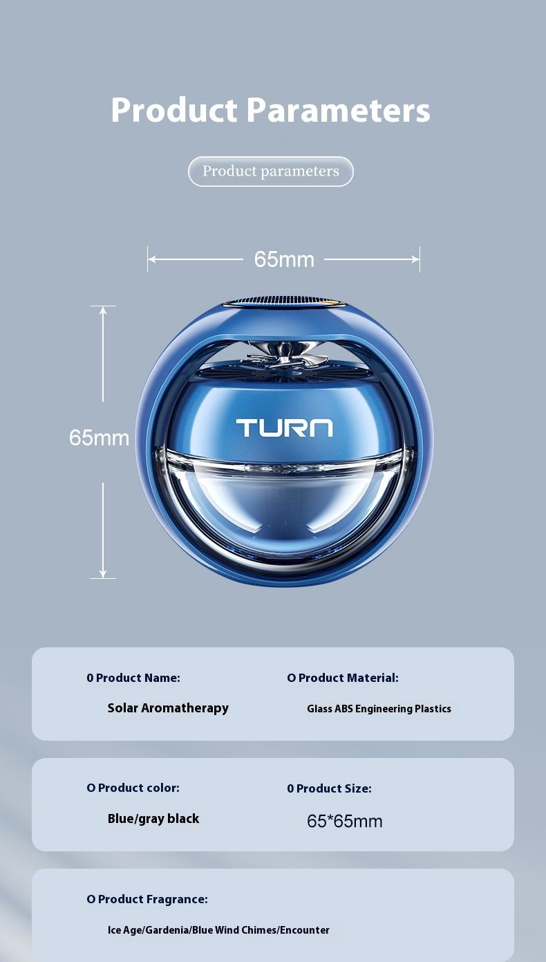 2024 New Smart Solar Car Perfume Aromatherapy Accessories Car Fragrance Interior Decoration Fragrant Fan Car Essential Oil_autovado.com