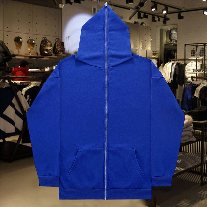 Men's Clothing Solid color sweatshirt zipper hoodie blank cardigan zipper hoodie sweatshirt spot_autovado.com