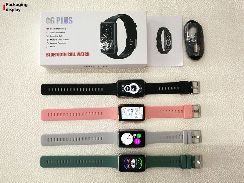 C6 Smart Wristband 1.47-inch Waterproof Heart Rate and Blood Pressure Measurement, Call Reminder, Bluetooth Call, Sports Watch_autovado.com