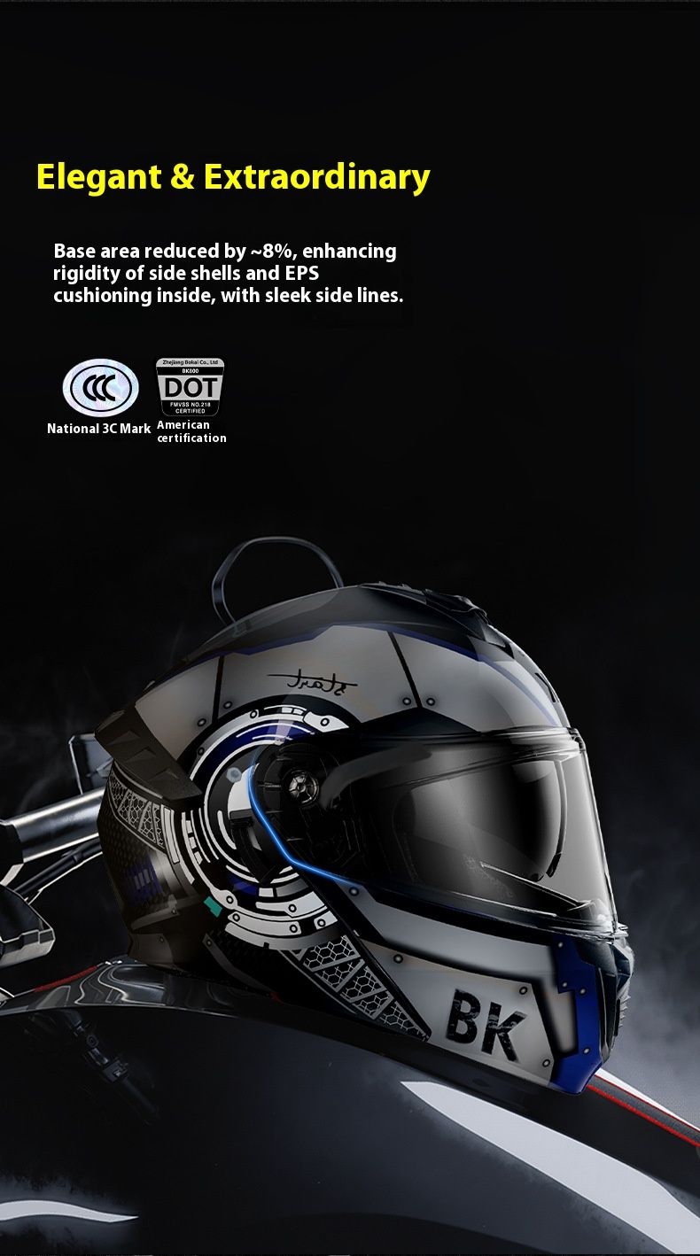 DOT & 3C Certified Modular Motorcycle Helmet – Flip-Up Full Face Helmet With Bluetooth, Dual Visor & Adjustable Ventilation For Men/Women_autovado.com