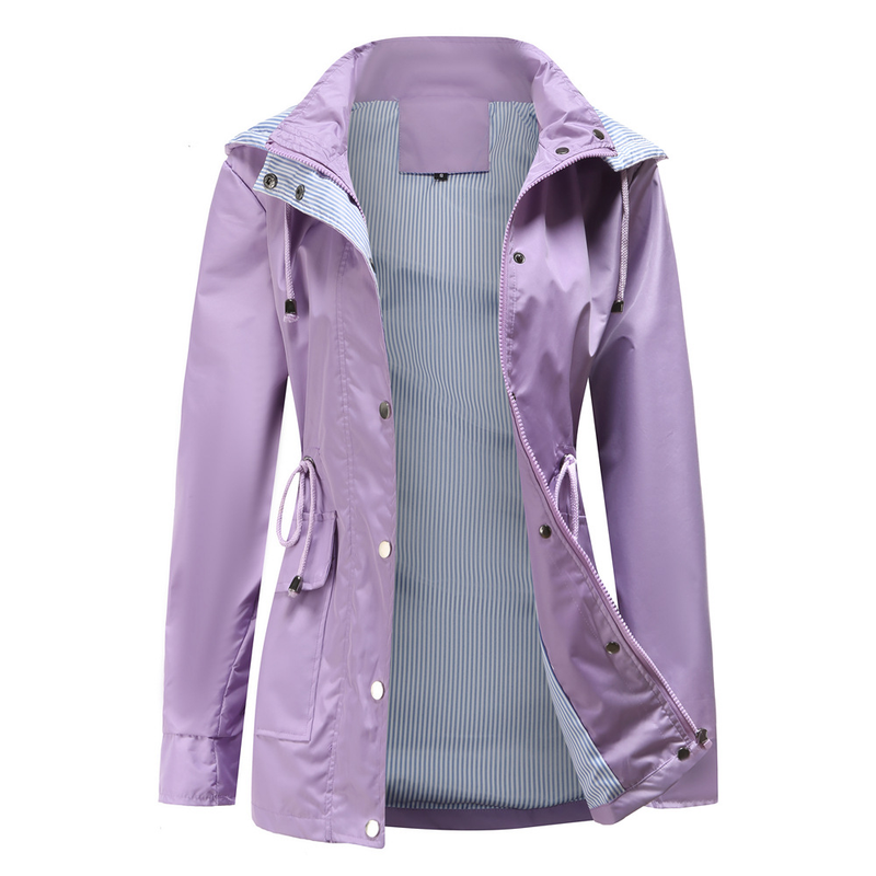 Women's Clothing new autumn and winter detachable hood windbreaker women women's clothing large size women's jacket raincoat_autovado.com