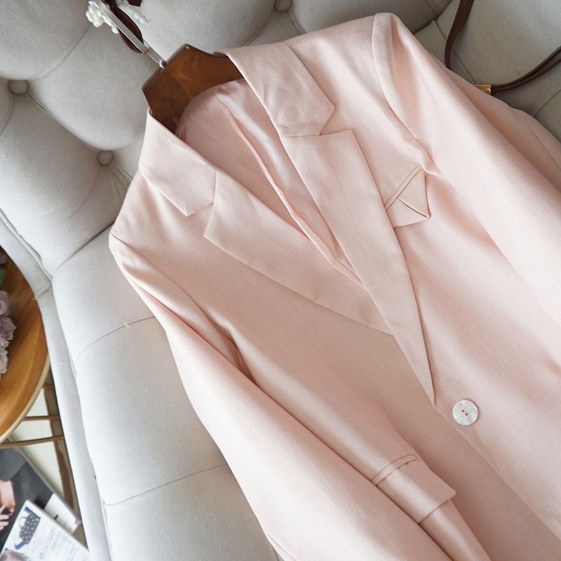 Women's Clothing warm spring healing color shimmer texture pieces heavy industry slim silhouette suit_autovado.com