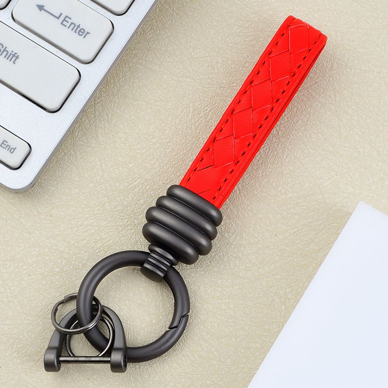 Exquisite Diamond Leather Car Key Ring Creative Couple Key Ring_autovado.com