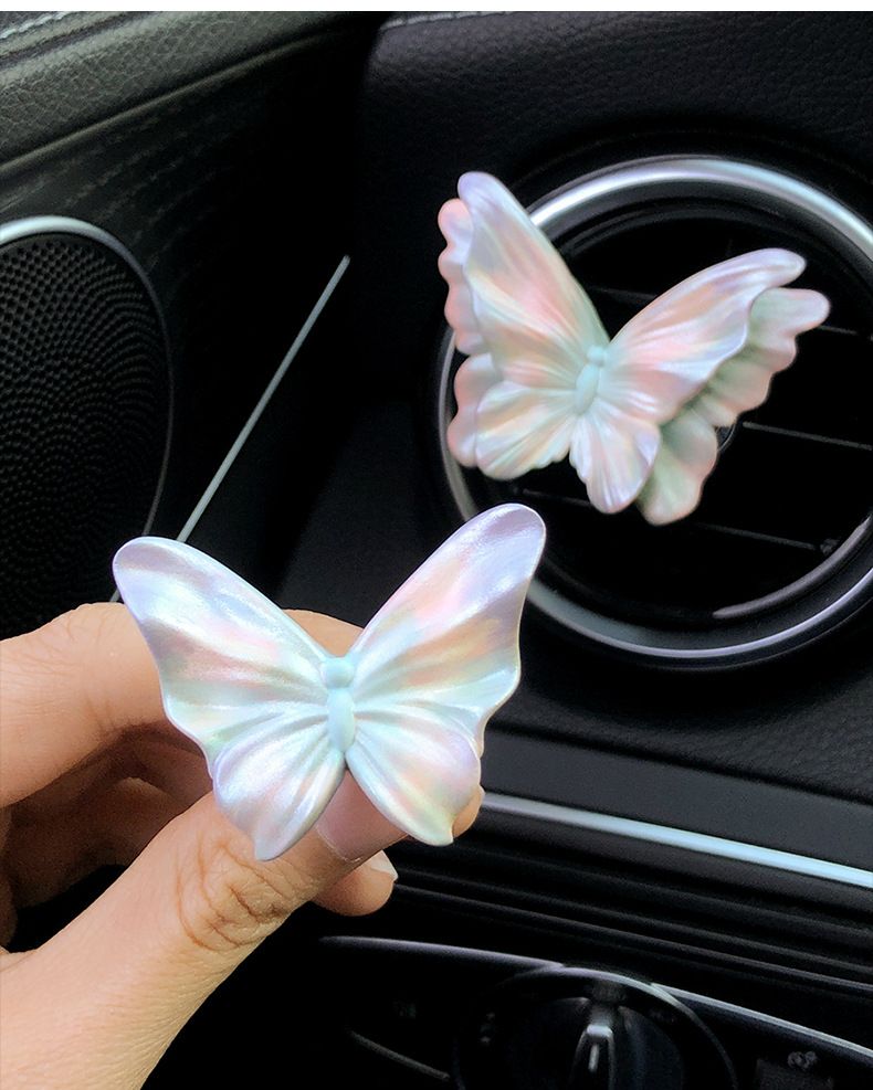 High grade butterfly air outlet decoration car aromatherapy car perfume fragrance flower diffuser stone car interior decoration_autovado.com