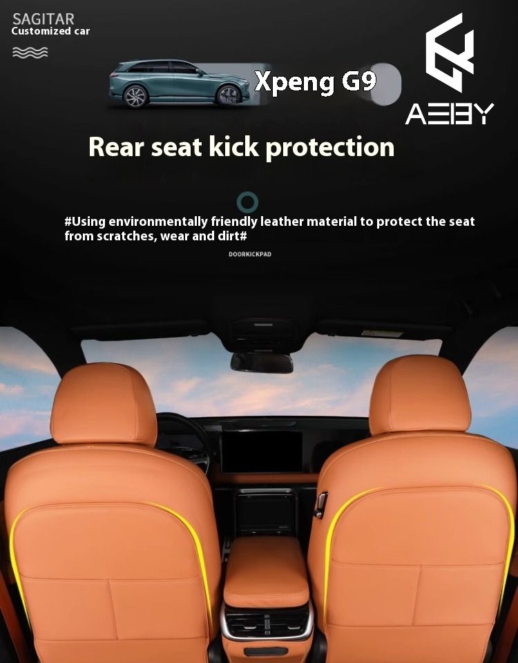 AEBY Car Anti-Kick Mats In The Rear Seats For XPENG G9 2022-2025 Dirt-Resistant And Wear-Resistant Modified Interior_autovado.com