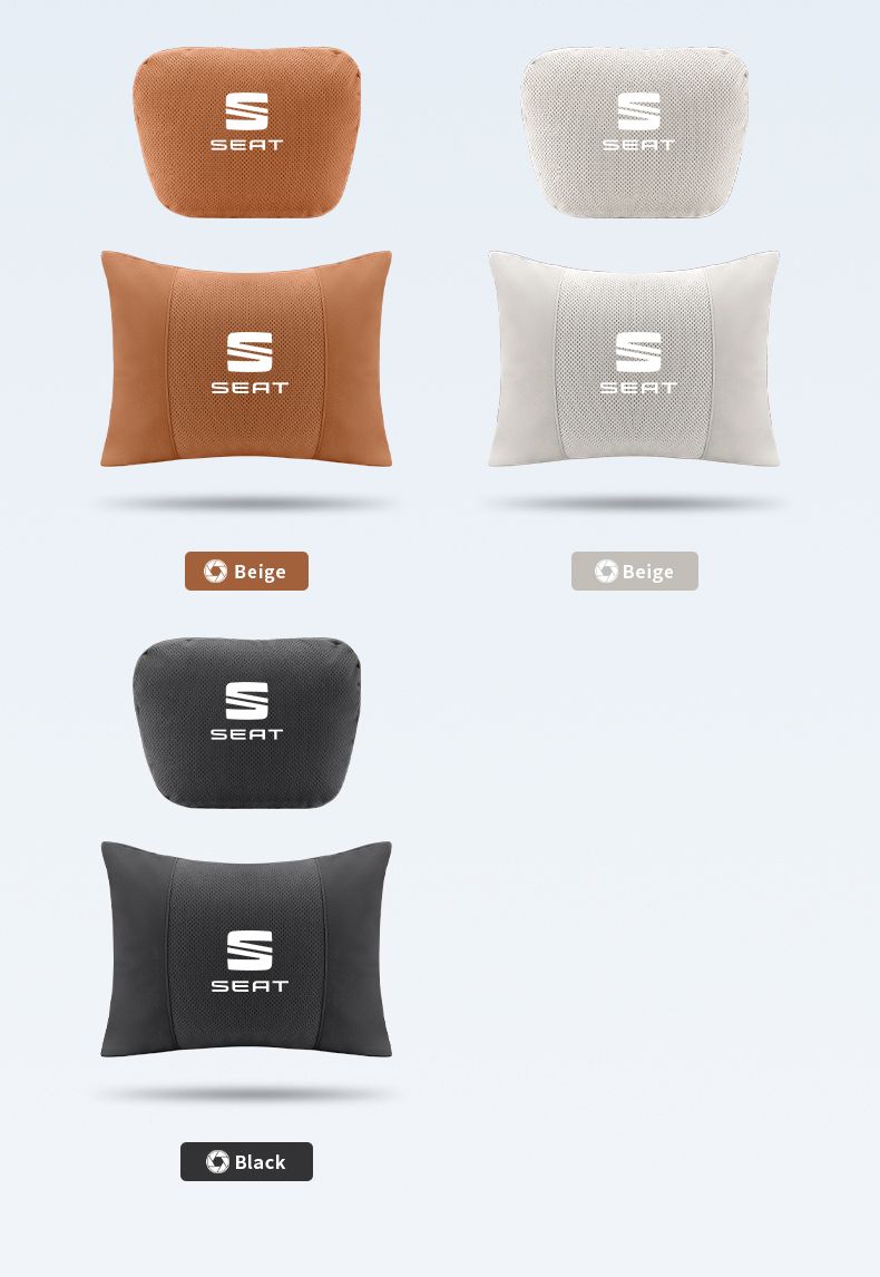 For FR Leon Ibiza Alhambra Arona Arosa Ateca Cordobe Exeo Tarraco Toledo Car Headrest Support Seat Soft Neck Pillow_autovado.com