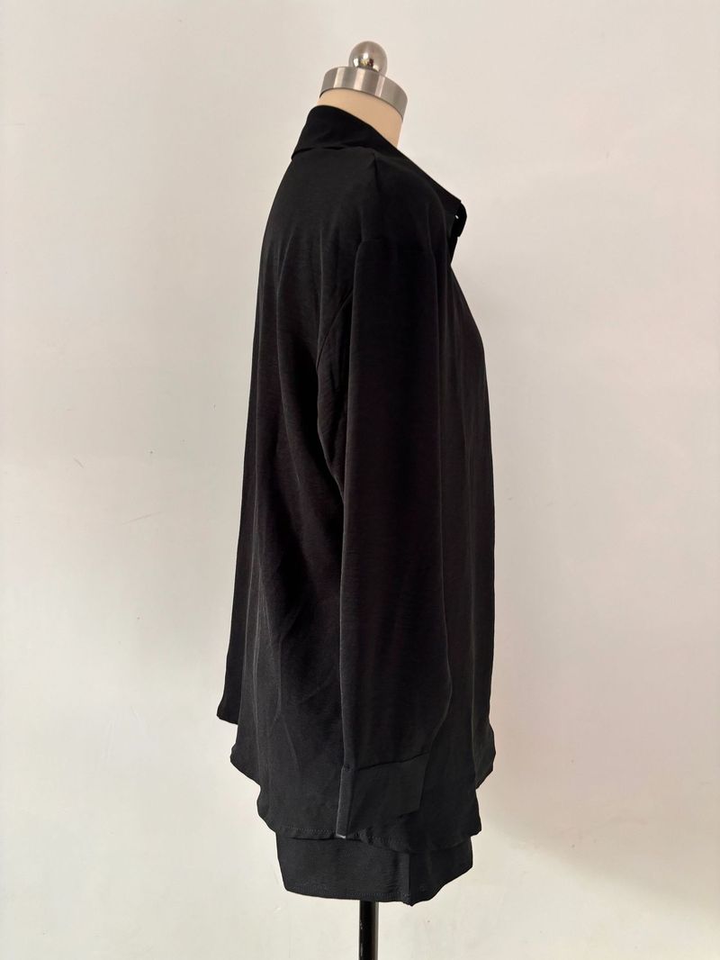 Women's Clothing ladies long-sleeved shorts loose casual women's clothing two-piece suit_autovado.com