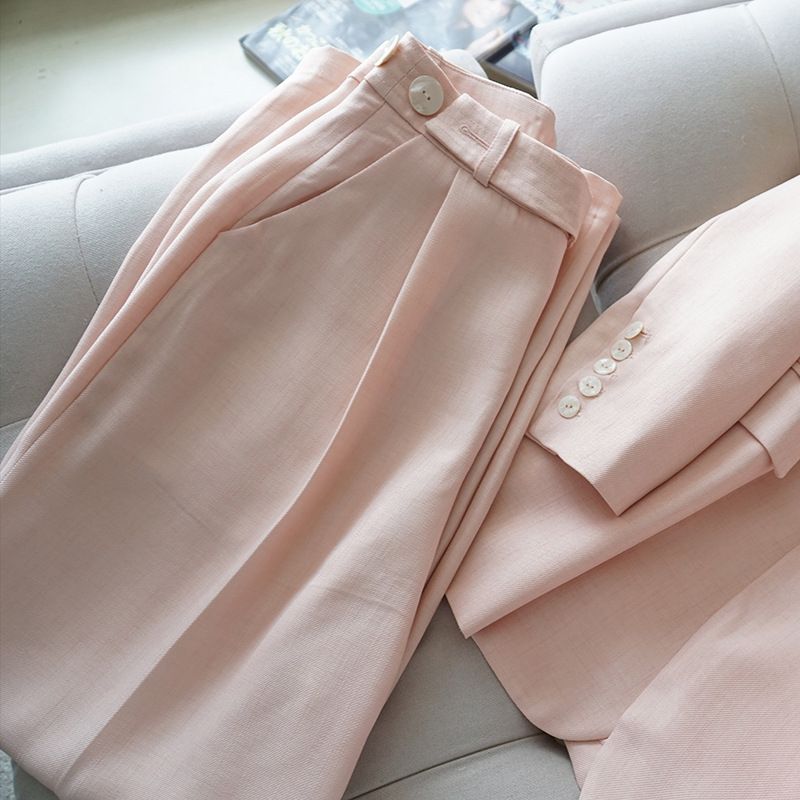 Women's Clothing warm spring healing color shimmer texture pieces heavy industry slim silhouette suit_autovado.com