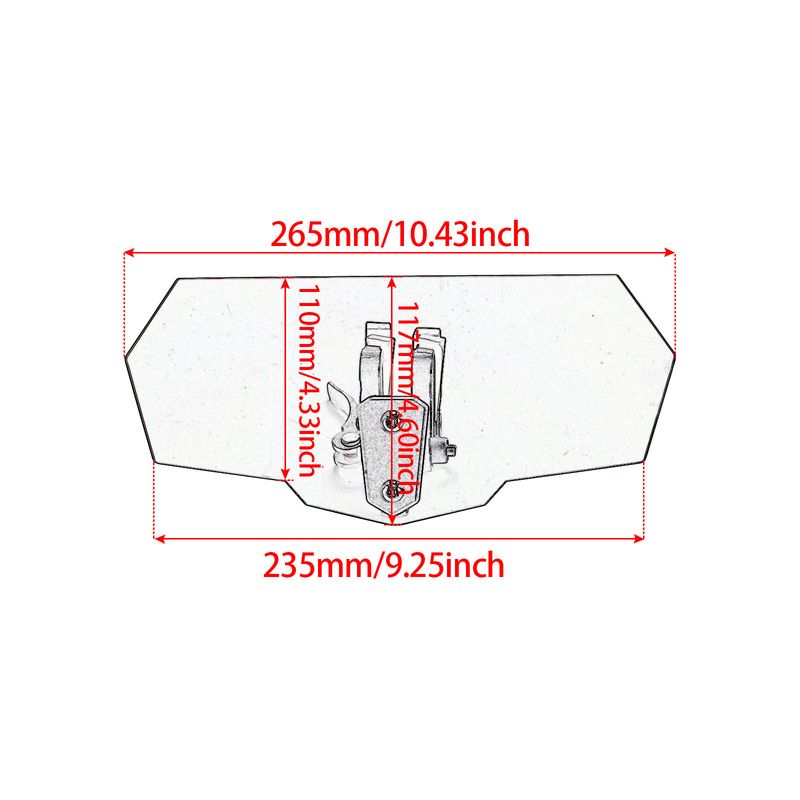 Motorcycle Modification Parts Heightened Suitable For Honda Kawasaki Adjustable Windscreen Windshield Installation_autovado.com