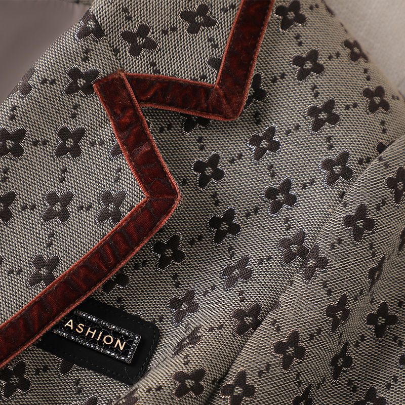 Women's Clothing Socialite elegant style suit two-piece spring and autumn printed suit _autovado.com