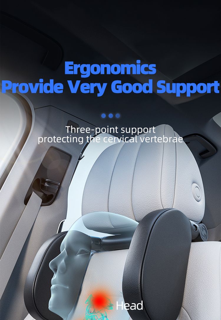 A 45D Slow-Rebound Space Memory Foam With Double Hooks For The Car Seat Side Sleeping Headrest_autovado.com