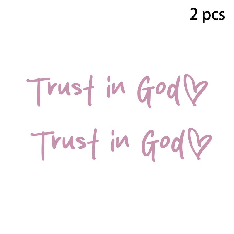 2 pack Trust in god car rearview mirror makeup mirror life faith decorative stickers_autovado.com
