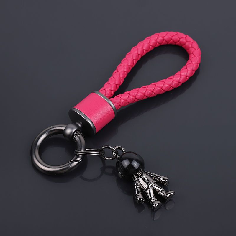 Car Key Chain Pendant Women's Men's High End Personality Creative Braided Leather Car Key Chain Cute Ins Internet Celebrity_autovado.com