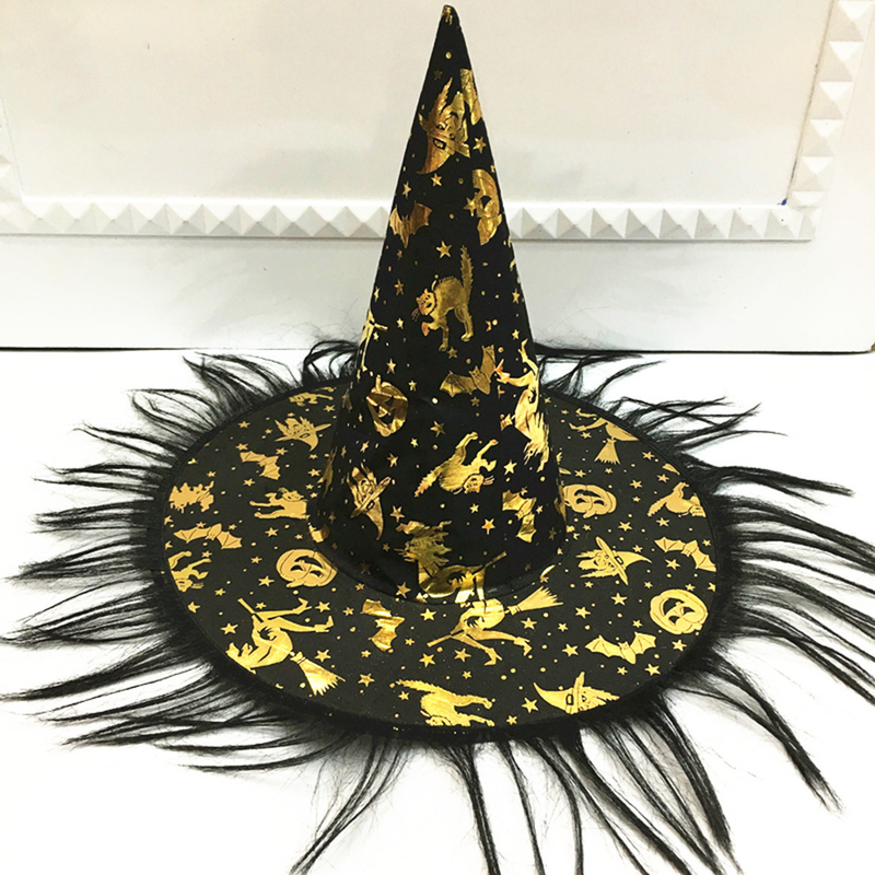 Unisex Halloween hat children adult masquerade dress up witch hat party supplies wizard hat witch hat_autovado.com