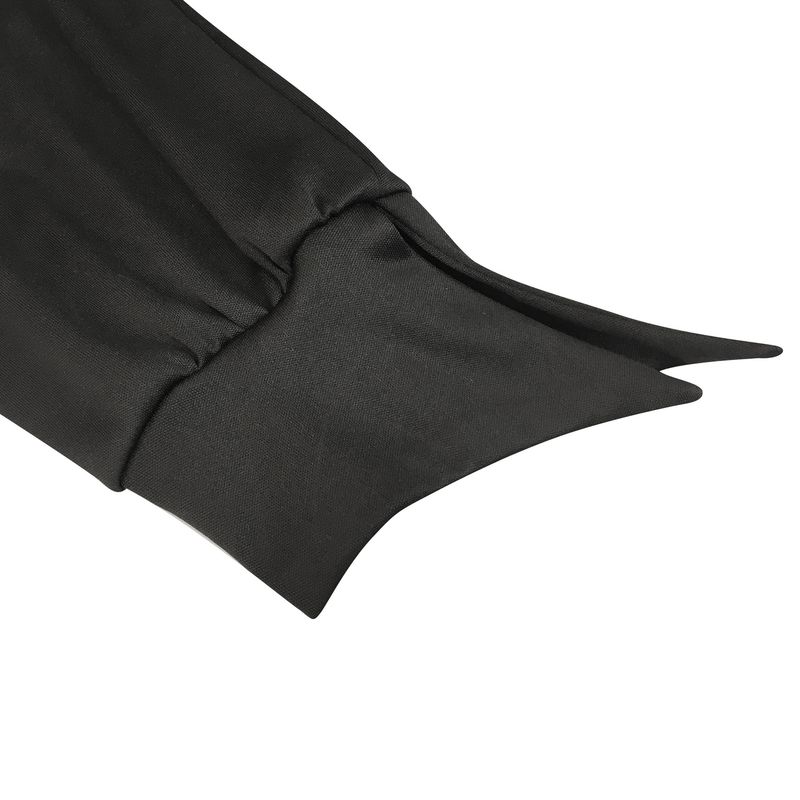 Women's Clothing fashion casual solid color long-sleeved pleated V-neck dress for women_autovado.com