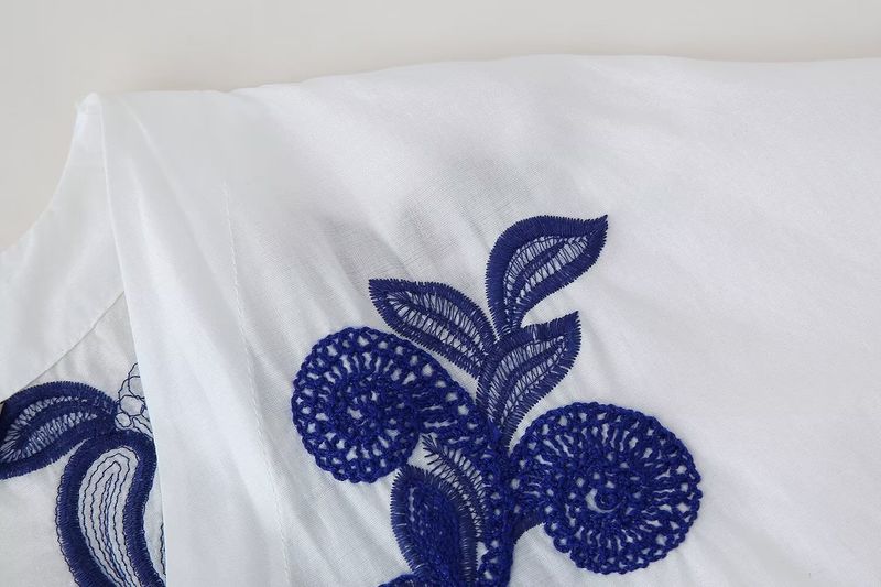Women's ClothingFashion Contrast Embroidered Shirt + Skirt Set Women_autovado.com