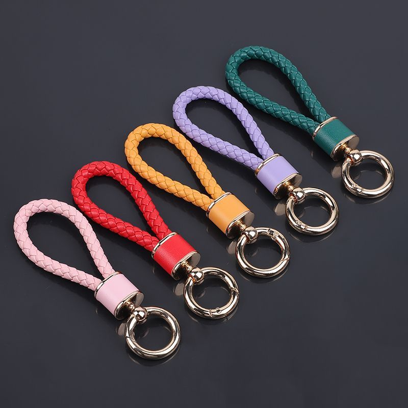 Car Key Chain Pendant Women's Men's High End Personality Creative Braided Leather Car Key Chain Cute Ins Internet Celebrity_autovado.com