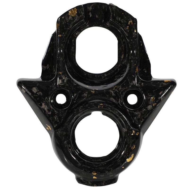Carbon Fiber Center Console Cover For Electric Dirt Bike - Lightweight & Durable Motorcycle Accessory (15x15x6cm) - Black Gold & Black Purple Options_autovado.com