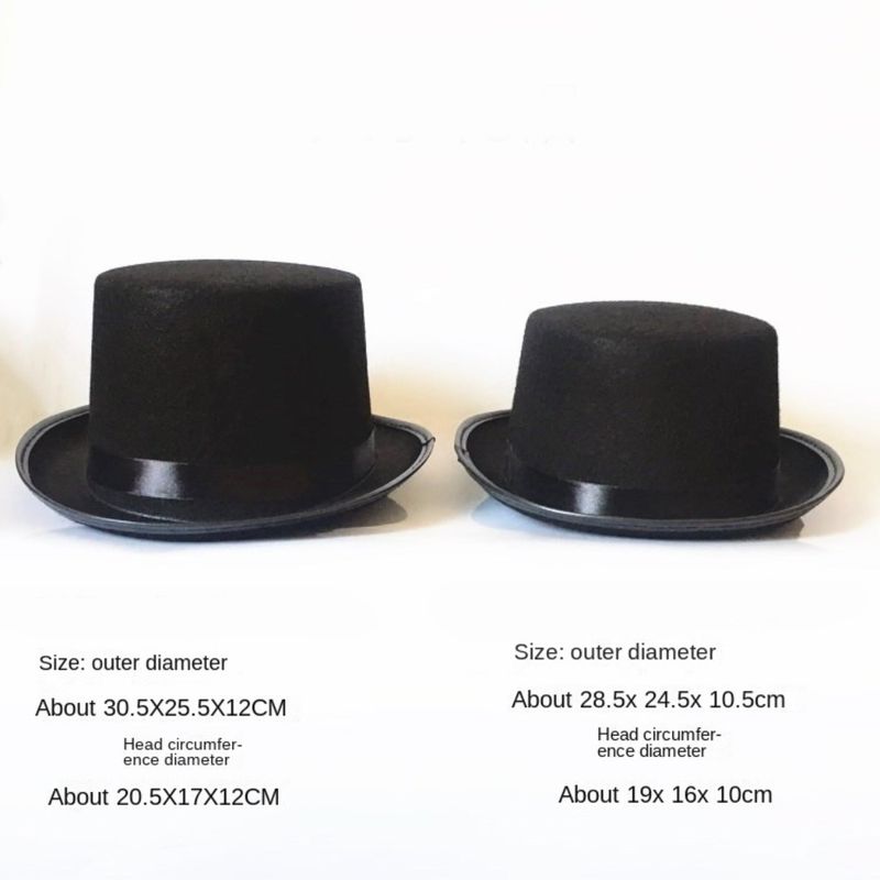 Hot Sale Collapsible Deluxe Black Top Kids Adult Magician Jazz Stage Performances Fashion Party Costume Gentleman Hat_autovado.com