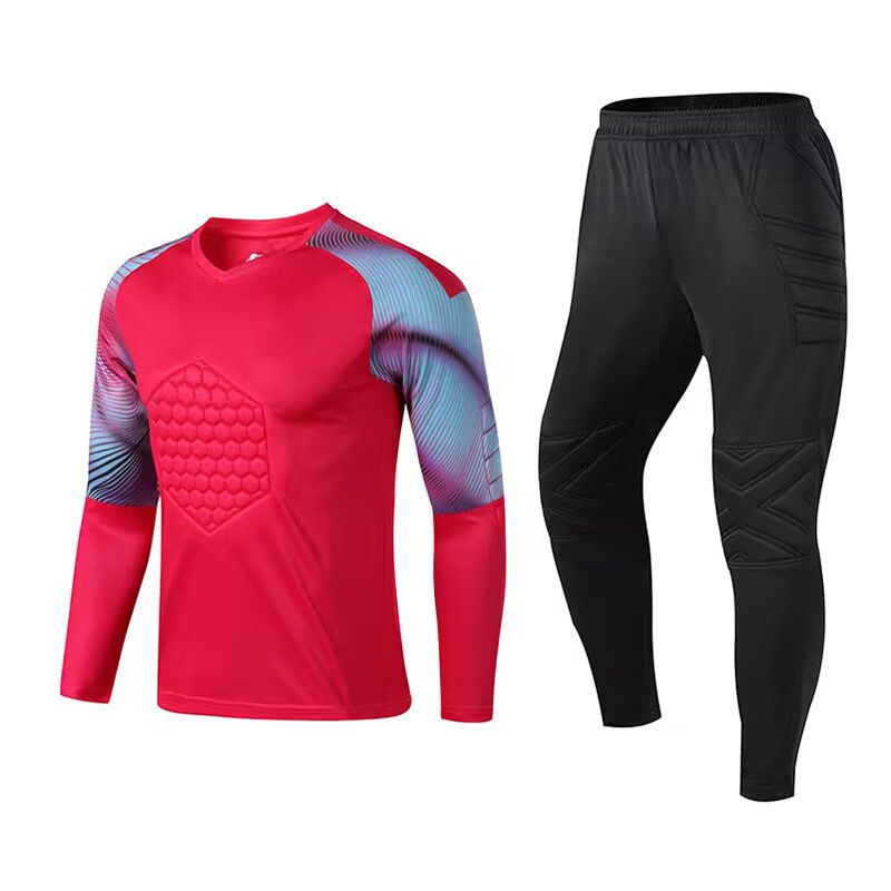 Men's Clothing goalkeeper uniform long sleeve training competition cross-border goalkeeper uniform jersey chest elbow pads football uniform suit_autovado.com