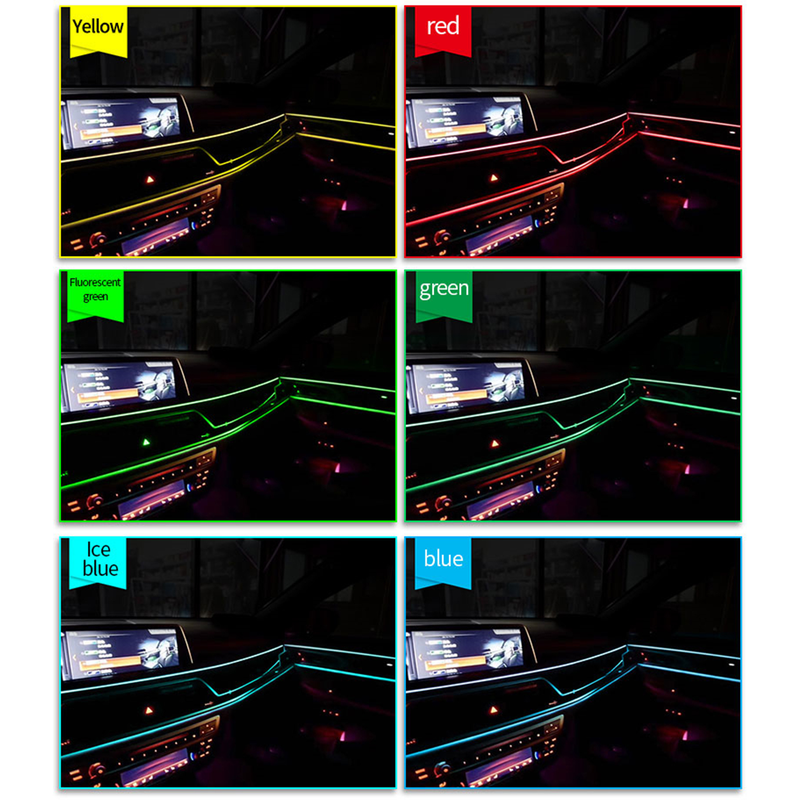 Car Ambient Light Decorative Eye-catching DIY Car Interior LED Wiring Neon Light Strip for Bike_autovado.com