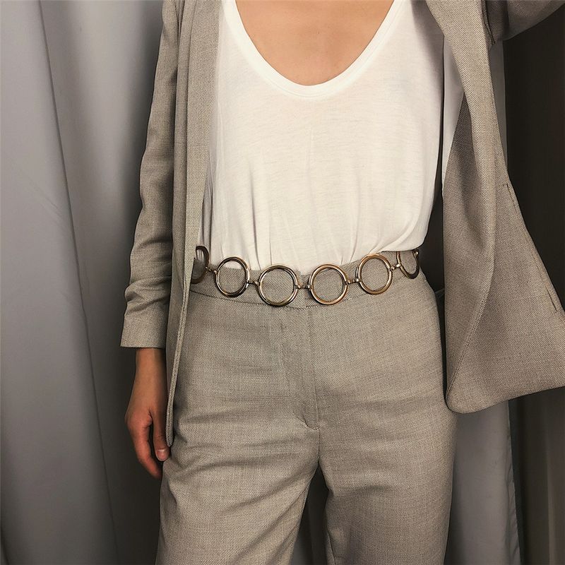 HOT Y2k Women's Fashion Cute Heart Shaped Metal Dress Jeans Chain Waistband Accessories Waist Belt for Women_autovado.com