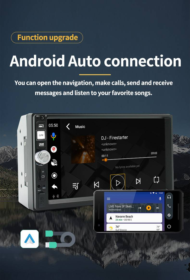 7 Inch Player Bluetooth Touch Screen Stereo Radio Car MP4 & MP5 Players_autovado.com