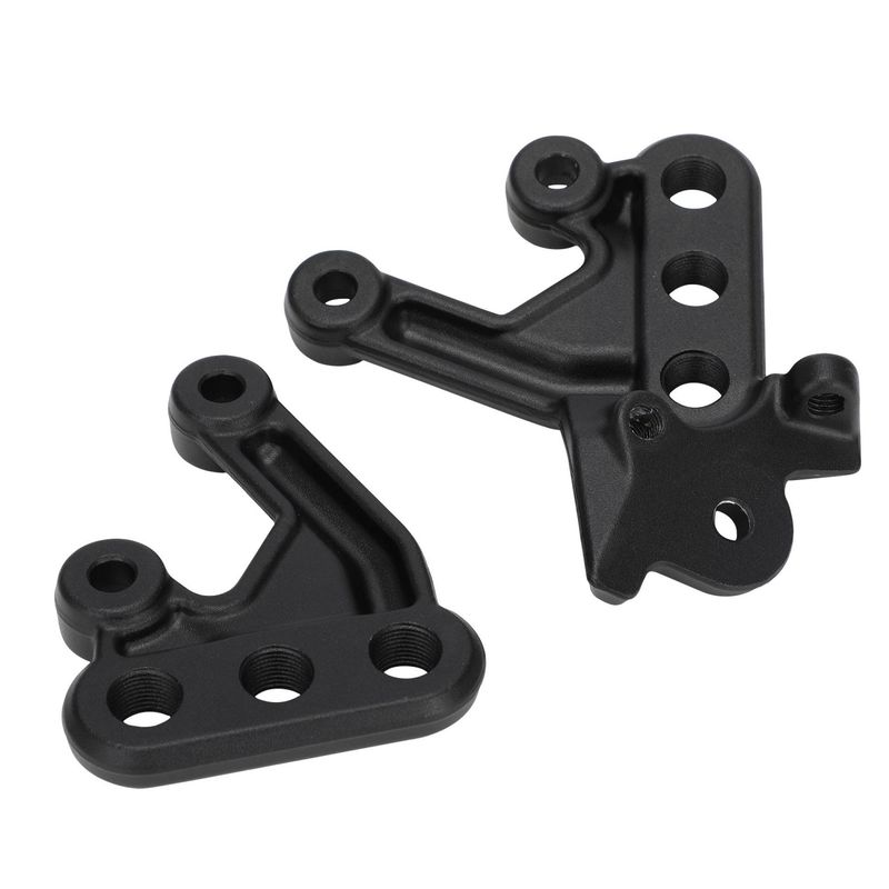 Motorcycle Foot Peg Brackets - Universal Aluminum Alloy Replacement Parts For Custom Bike Modifications (Black, 12x12x5cm)_autovado.com