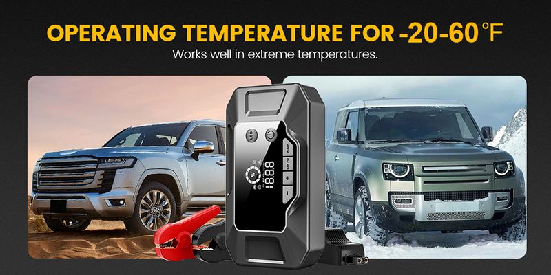 Jump Starter And Tire Inflator, 26000 MAh, Rechargeable USB Emergency Battery Booster With Air Compressor, Multiple_autovado.com