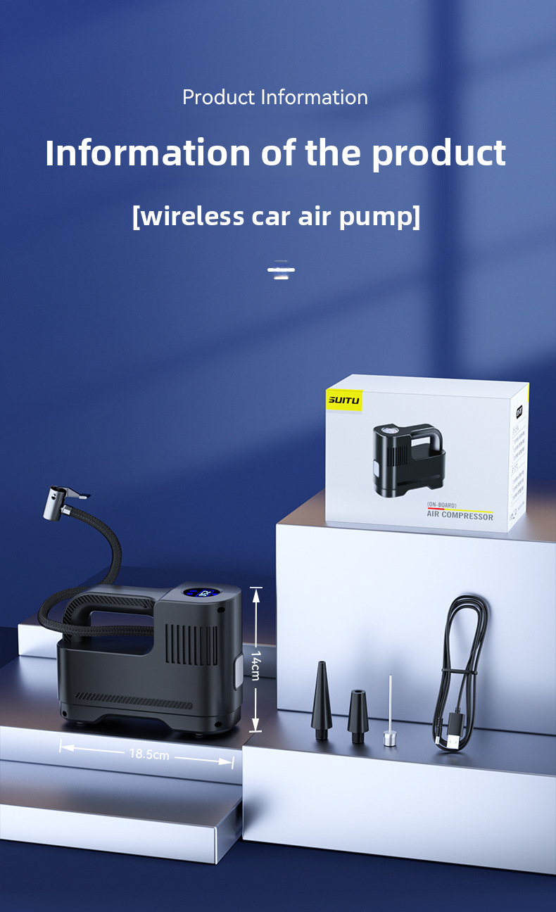 Portable Multifunctional Tire Car Pump Inflator Machine Air Tube_autovado.com