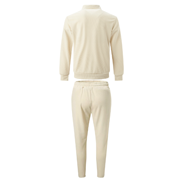 Men's Clothing 2025 New Autumn Style Youth Waffle Zipper Pocket Lapel Slim Cardigan Men's Jacket Suit_autovado.com