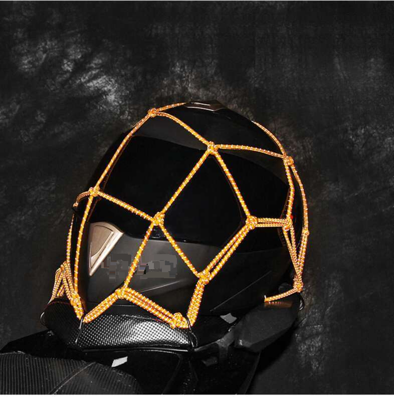 Motorcycle Mesh Fuel Tank Helmet, Fixed Mesh, Luggage Bag, Elastic Night Reflective Strap, Tying Rope, Rear Seat_autovado.com