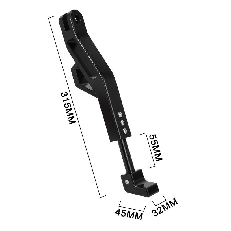 Universal Motorcycle Side Stand Adjustable Kickstand For Custom Bike Modifications - Black/Gold/Purple (32x8x3cm)_autovado.com