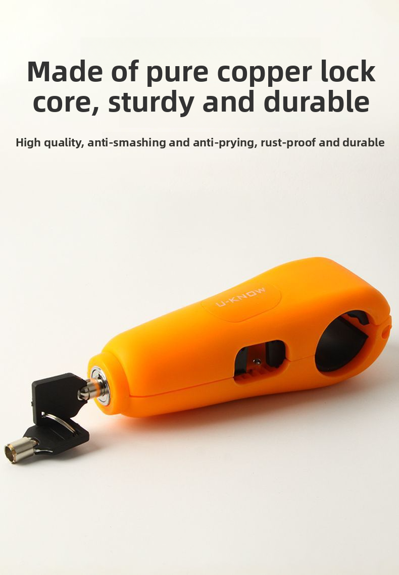 Electric Bike Front Brake Anti-Theft Alarm Motorcycle Fixed Portable Throttle Handlebar Lock Riding Gear_autovado.com