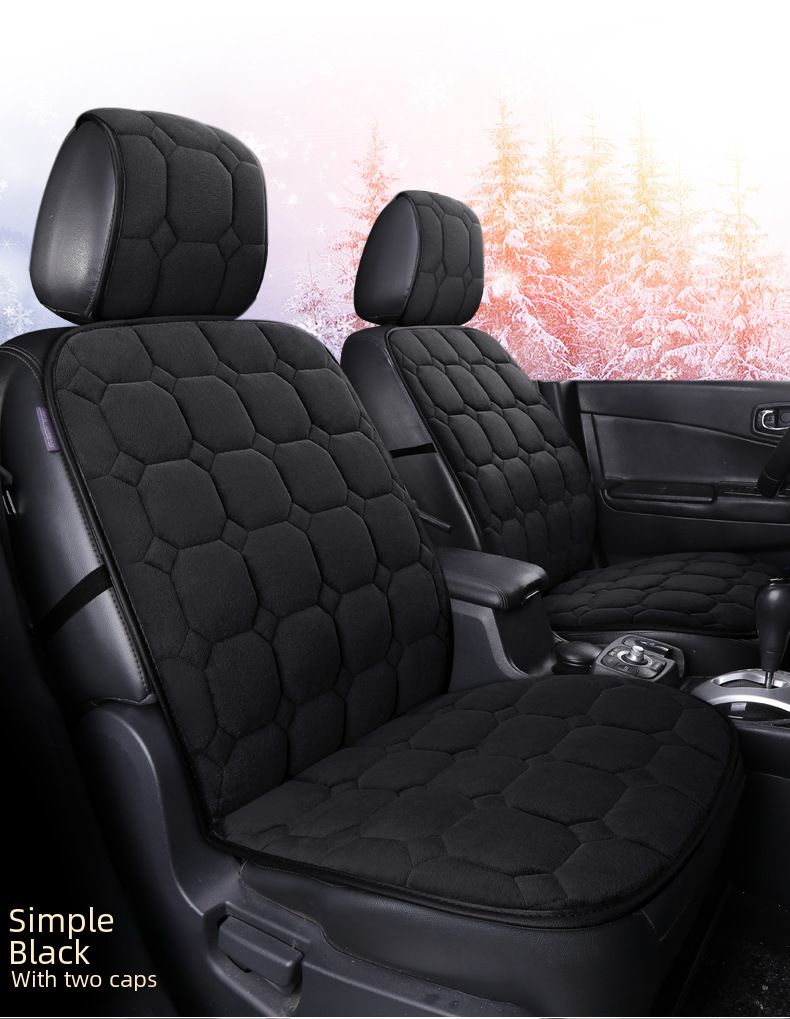 plush front single seat car seat cushion warm breathable bus car seat universal_autovado.com