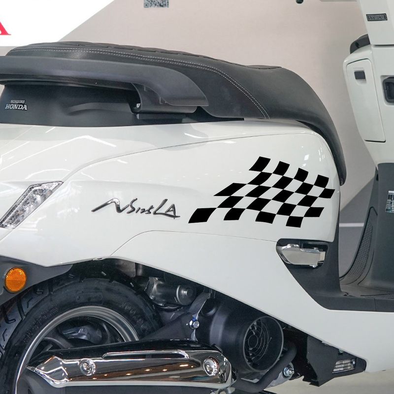 Suitable For Honda Ns125la With Black And White Grid Sports Style Electric Vehicle Decoration Scratch Cover Stickers On_autovado.com