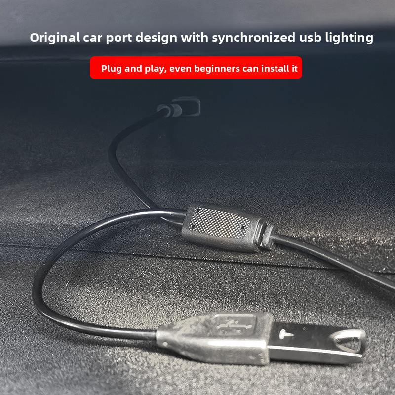 Applicable For Tesla Model 3/Y Dynamic Shadow Dashboard Colorful Ambient Non-Destructive Central Control Air Vent LED_autovado.com