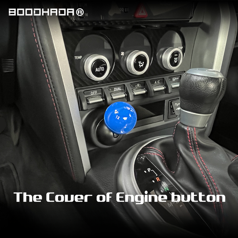 【】Liquid Cat X BOODHADA Full Metal Ball Lever Car One-Key Start Button Rocker Cover_autovado.com